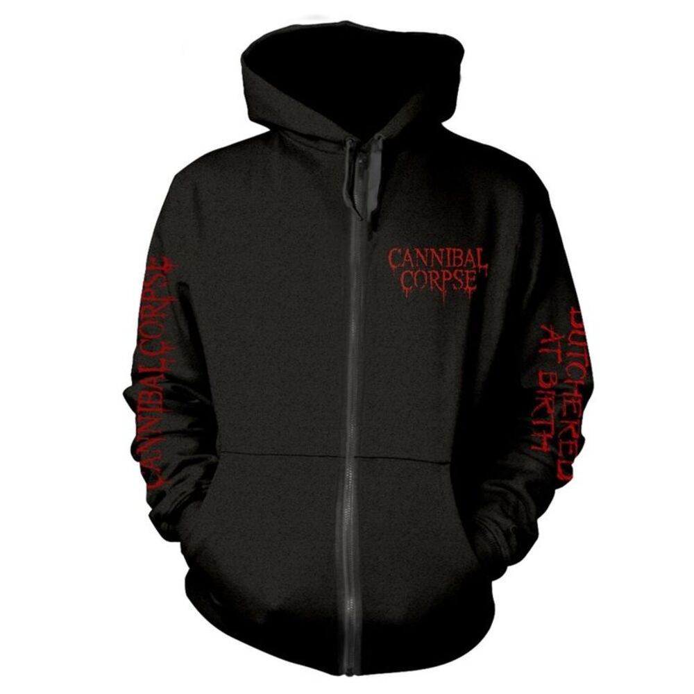 Cannibal Corpse Unisex Adult Butchered At Birth Full Zip Hoodie / Black